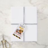 Construction Truck - Kids Classroom Valentine Cadeaulabel (Met Touw)