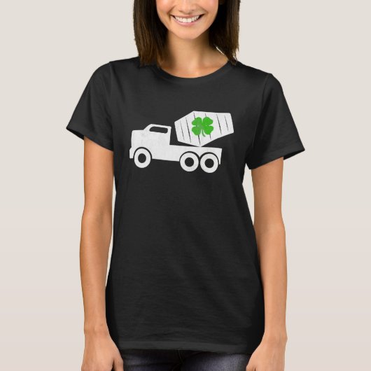 Construction Truck St Patrick s Day Shamrock Kids T-shirt (Voorkant)