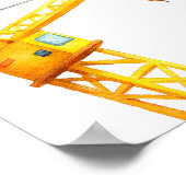 Construction Trucks Birthday Welcome Sign Poster (Hoek)