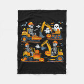 Construction Trucks Halloween Costume Soky Excavat Fleece Deken (Voorkant)