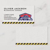 Construction Trucks Illustration Visitekaartje (Voorkant / Achterkant)