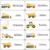 Construction Trucks party (constructiepartij) Sticker (Voorkant)