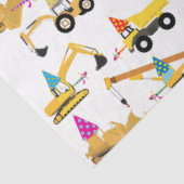 Construction Trucks Party Pattern Tissuepapier (Detail)
