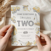 Construction TWO 2nd Birthday Party Kaart