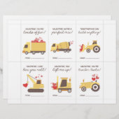 Construction Valentine Cards for Kids Briefhoofd (Voorkant / Achterkant)