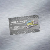 Construction Vehicle | Big Rig Truck | Driver Magnetisch Visitekaartje (Voorbeeld)