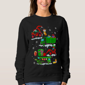 Construction Vehicle Christmas Red Trucks Winter B Trui