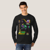 Construction Vehicle Mardi Gras Toddlers Boys T-shirt (Voorkant volledig)