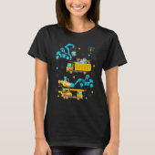 Construction Vehicle Menorah Hanukkah Chanukah Tod T-shirt (Voorkant)