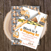 Construction Vehicles 3rd Birthday Dump Truck Kaart