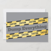 Construction Vehicles Birthday Dump Truck 2 Kaart (Achterkant)