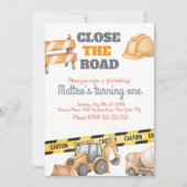 Construction Vehicles Birthday Dump Truck Kaart (Voorkant)