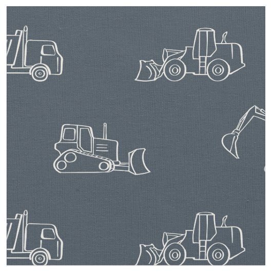 Construction Vehicles Builder Boy Truck Dark Blue Stof (Close Up)