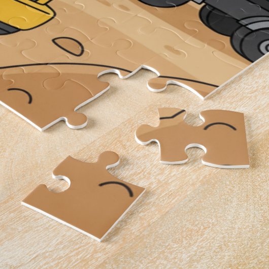 Construction Vehicles Kids Puzzle Legpuzzel (Zijkant)