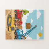 Construction Vehicles Kids Puzzle Legpuzzel (Horizontaal)