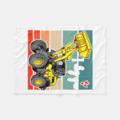 Construction Vehicles Valentines Hearts Excavator  Fleece Deken (Voorkant (Horizontaal))