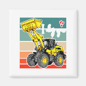 Construction Vehicles Valentines Hearts Excavator  Magneet (Voorkant)