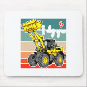 Construction Vehicles Valentines Hearts Excavator  Muismat (Voorkant)