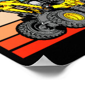 Construction Vehicles Valentines Hearts Excavator  Poster (Hoek)