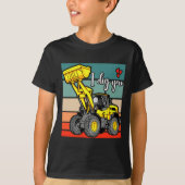 Construction Vehicles Valentines Hearts Excavator  T-shirt (Voorkant)