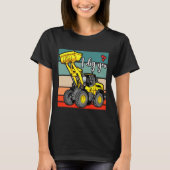 Construction Vehicles Valentines Hearts Excavator  T-shirt (Voorkant)