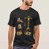 Construction Vehicles  Valentines Hearts Excavator T-shirt (Voorkant)