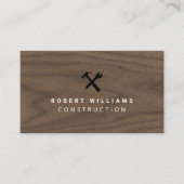 Construction Wood Handyman Tools QR Code Visitekaartje (Voorkant)