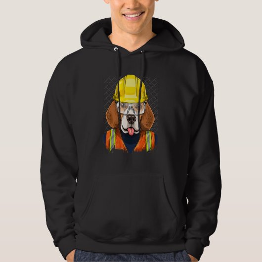 Construction Worker Beagle Laborer Puppy Beagle Do Hoodie (Voorkant)