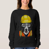 Construction Worker Border Collie Laborer Puppy Do Trui (Voorkant)