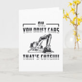 Construction Worker Excavator Drift Cars Cute Dig Kaart (Gele Bloem)