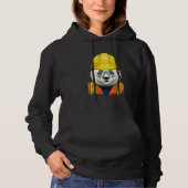 Construction Worker Giant Panda Bear Laborer Panda Hoodie (Voorkant)