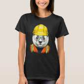 Construction Worker Giant Panda Bear Laborer Panda T-shirt (Voorkant)