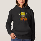 Construction Worker Giraffe Laborer African Animal Hoodie (Voorkant)