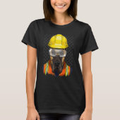 Construction Worker Great Dane Laborer Dog Great D T-shirt (Voorkant)