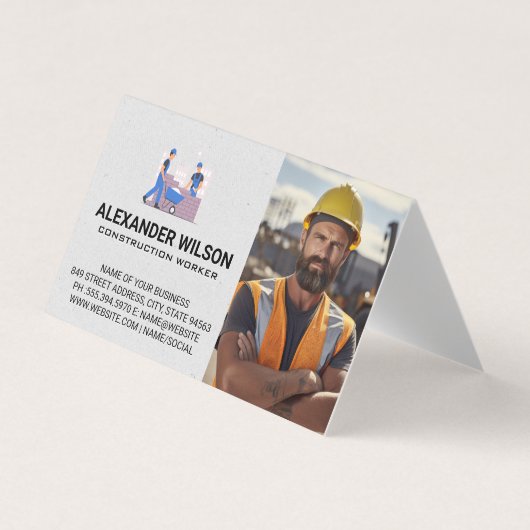 Construction Worker | Home Builders Visitekaartje (Voorkant)