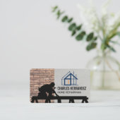 Construction Worker on Roof | General Contractor Visitekaartje (Staand voorkant)