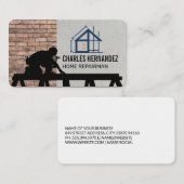 Construction Worker on Roof | General Contractor Visitekaartje (Voorkant / Achterkant)