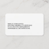 Construction Worker on Roof | General Contractor Visitekaartje (Achterkant)