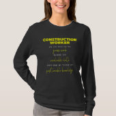 Construction Worker Precision Guess Work T-shirt (Voorkant)