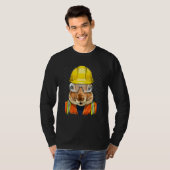 Construction Worker Squirrel Laborer Animal Squirr T-shirt (Voorkant volledig)