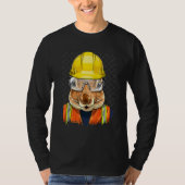 Construction Worker Squirrel Laborer Animal Squirr T-shirt (Voorkant)