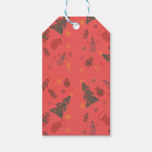 Construction wrapping paper cadeaulabel (Voorkant)