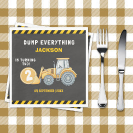 "Construction Zone Party – Dump Truck 2nd Birthday Servet