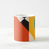 Constructivist Teal Orange Geometric Abstract Koffiemok (Center)