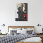 Constructivistische abstractie canvas afdruk (Insitu (Slaapkamer))