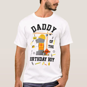 Constructor papa van de eerste verjaardag jongen t-shirt
