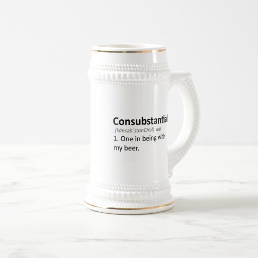 Consubstantieel: Een bij mijn bier Bierpul (Voorkant rechts)