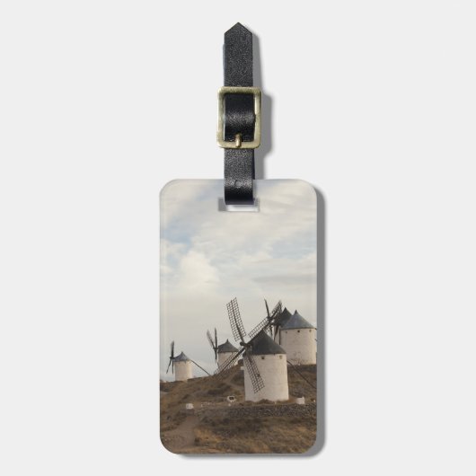 Consuegra, antieke windmolens van La Mancha Bagagelabel (Voorkant verticaal)