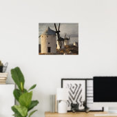 Consuegra, antieke windmolens van La Mancha Poster (Thuiskantoor)