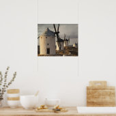Consuegra, antieke windmolens van La Mancha Poster (Keuken)